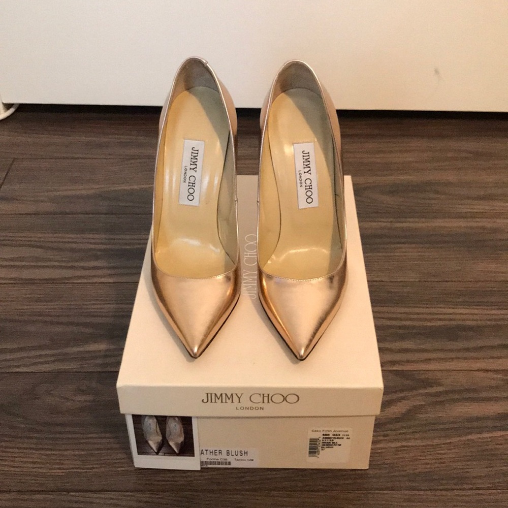Jimmy Choo Anouk Rose Gold Heel